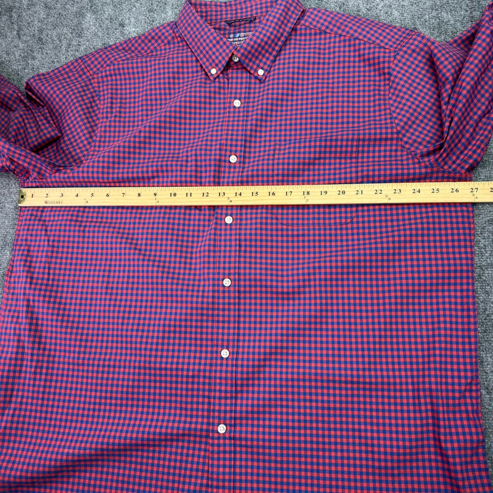 Vineyard Vines Shirt Men XXL Red Gingham OTG On The Go brrr Performance Stretch - Picture 8 of 12